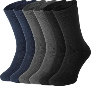 12  Pairs X Mens Heavy Duty Thermal Cotton Work Thick Winter Heated Crew Socks