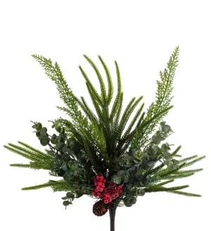 19" Pine/Fern Berry Bush