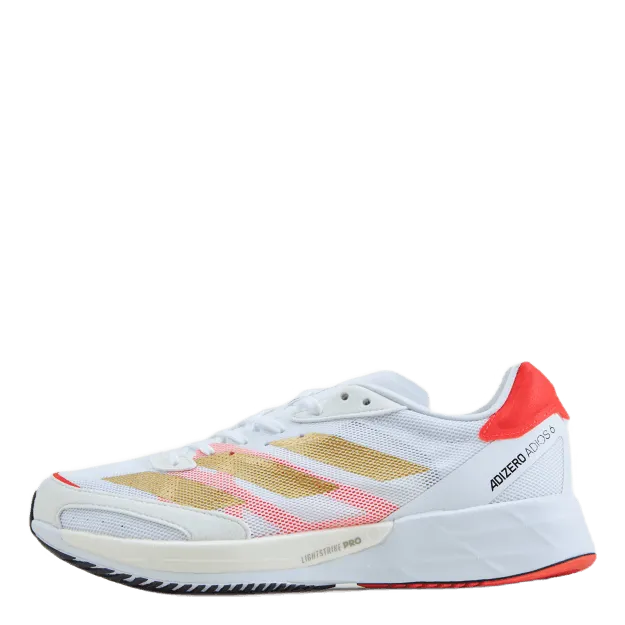 Adizero Adios 6 Tokyo Shoes Cloud White / Gold Metallic / Solar Red