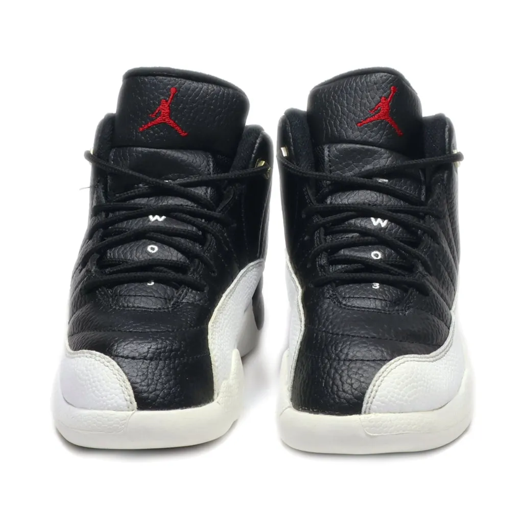 Air Jordan 12 Retro Playoffs Sport Shoes Leather White Colour For Kids