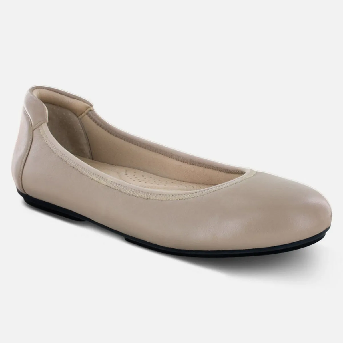 Apex Bf110w Ballet Flat Women's Casual Shoe In Beige