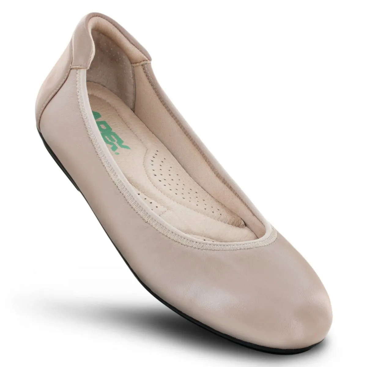 Apex Bf110w Ballet Flat Women's Casual Shoe In Beige