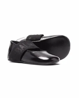 Baby Girls Black Crib Shoes