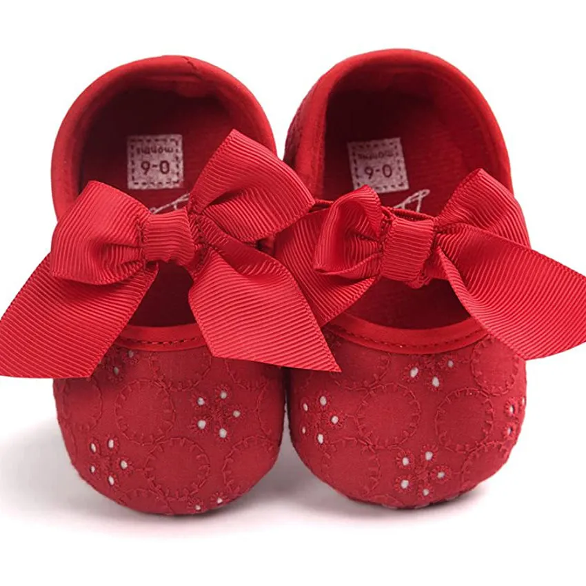 Baby Girls Princess Bowknot Soft Sole Cloth Crib Shoes Sneaker