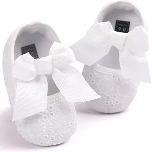 Baby Girls Princess Bowknot Soft Sole Cloth Crib Shoes Sneaker