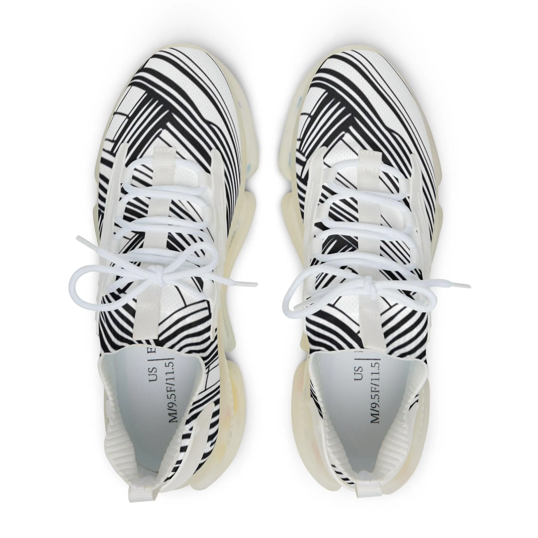 B&W Crissed Men's Mesh Sneakers