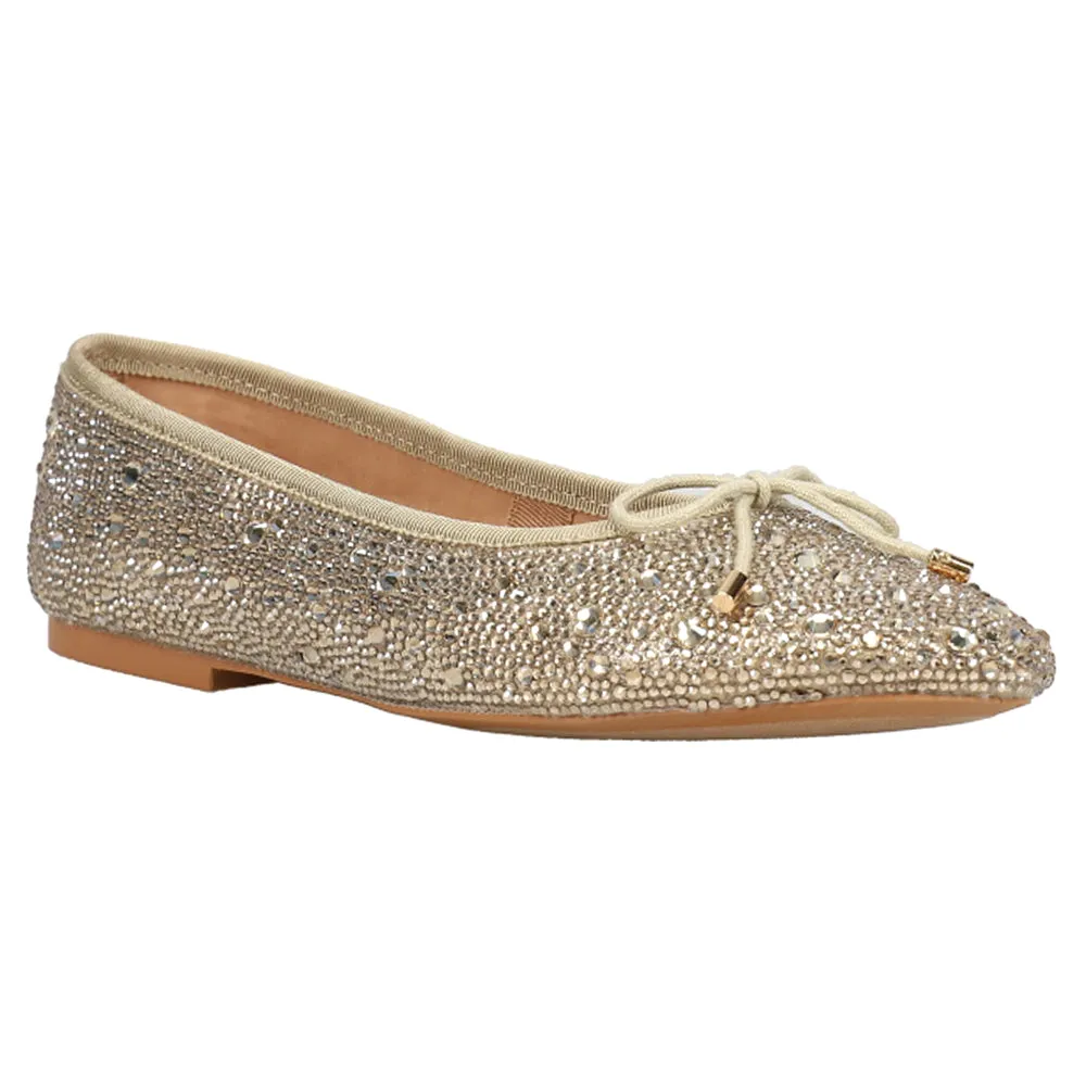 Blossoms Rhinestone Ballet Flats