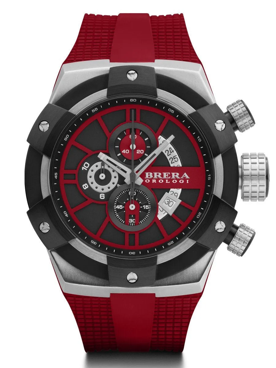 Brera Orologi SUPERSPORTIVO Men's Italian Red 48mm Watch BRSSC4915