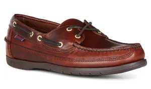 Brown Gum Schooner Waxed Leather Boat Shoe