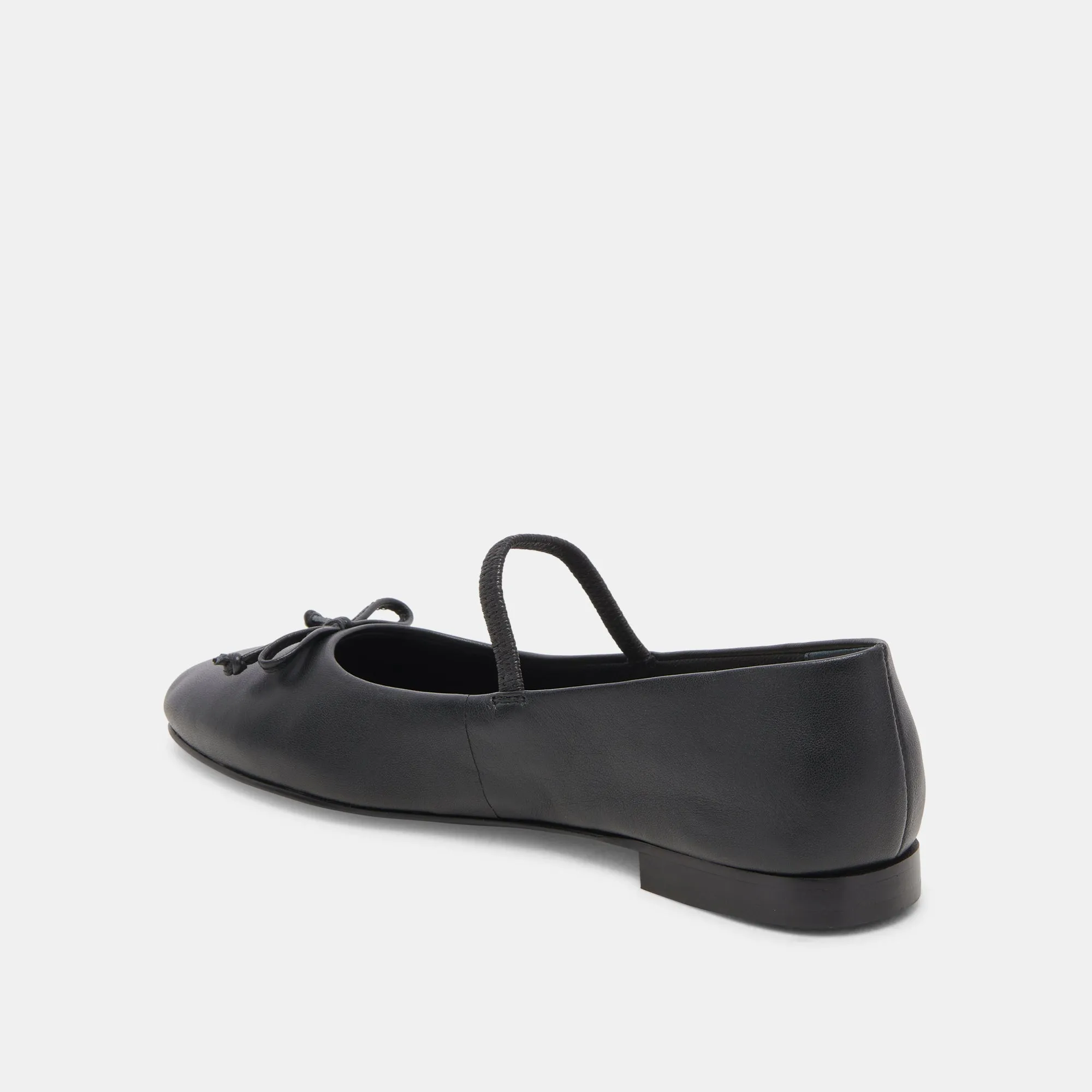 CARIN BALLET FLATS BLACK LEATHER