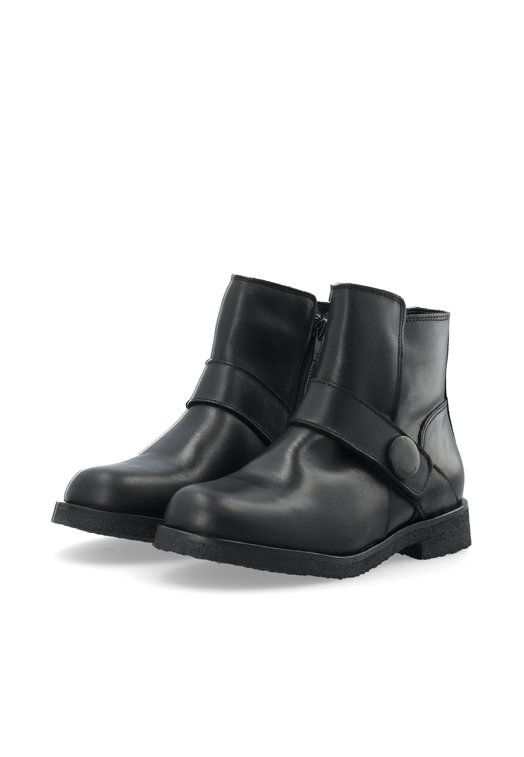 CASFREJA Low Biker Boot Warm Lining Pull Up Leather