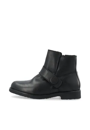 CASFREJA Low Biker Boot Warm Lining Pull Up Leather