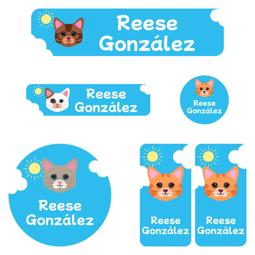 Cats Kindergarten Labels Pack