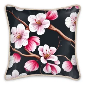 Cherry Blossom Double-Sided Silk Cushion