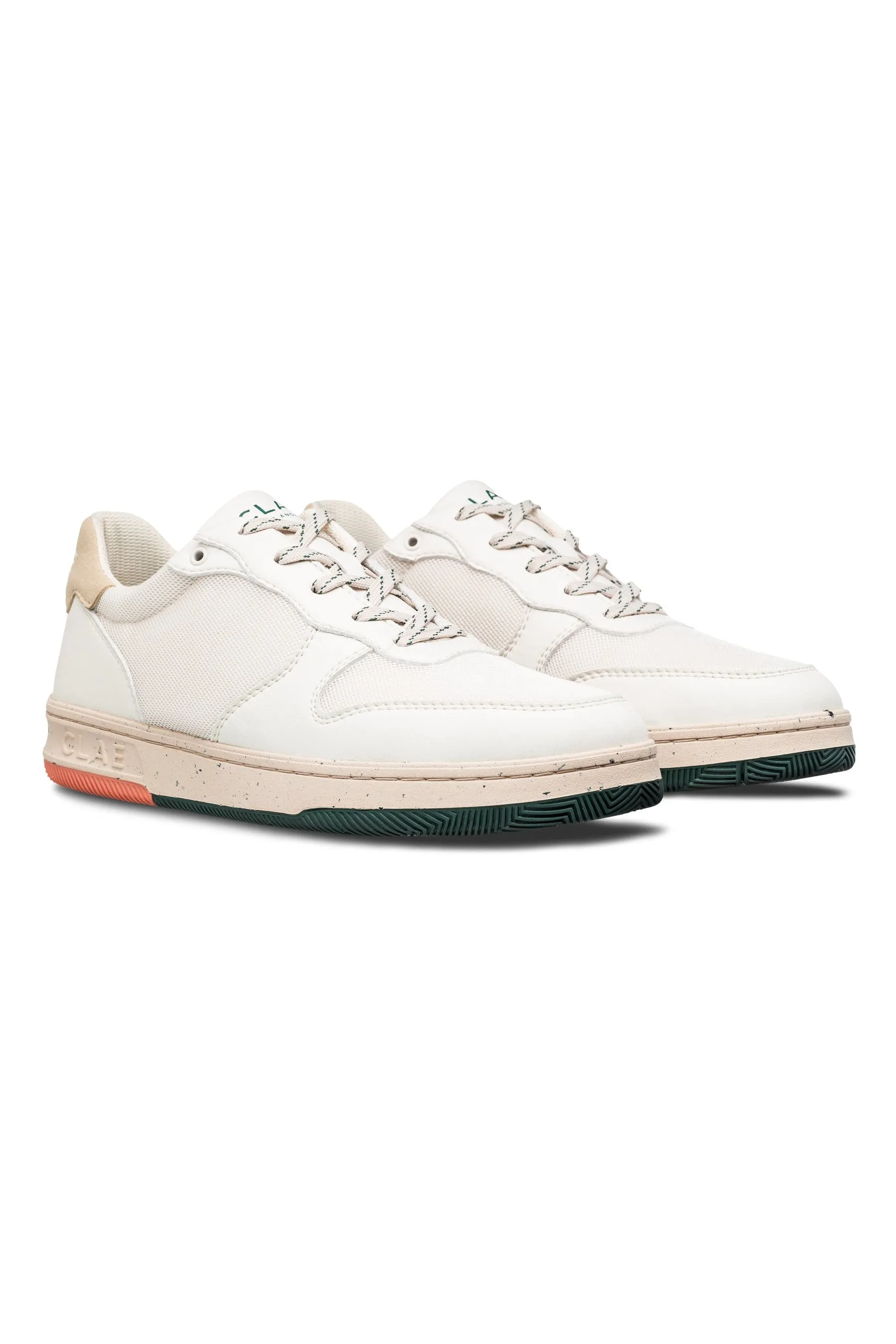 Clae Malone Lite Sneakers in  Off-White Trekking Green Sunset