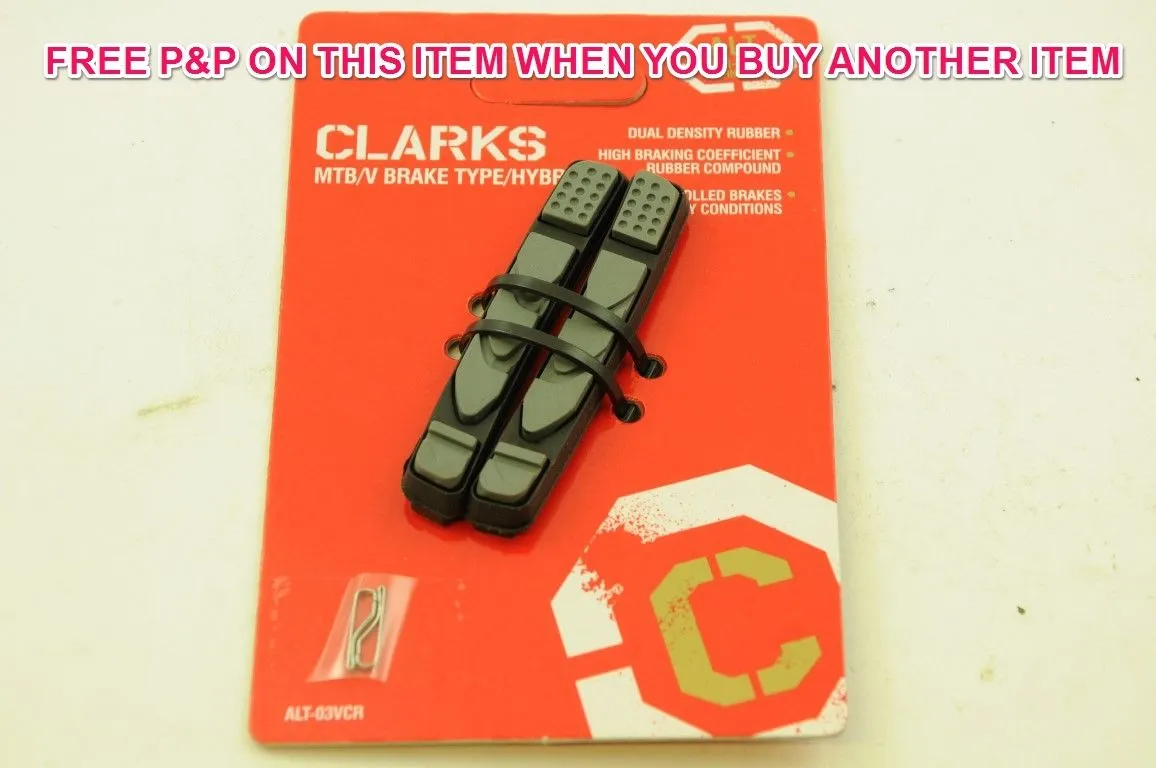 CLARKS ANTI-LOCK V 72mm BRAKE PADS FOR CARTRIDGE BRAKE SHOES ALT-03 VCR BOGOF