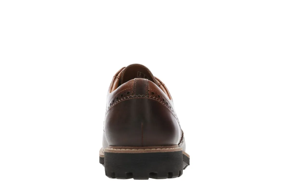 Clarks Batcombe Wing Dark Tan Leather