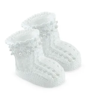 Crochet Pearl Booties