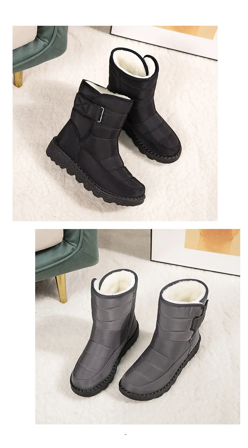 Damen Schneestiefel Winterstiefel Warm Gefütterte Schnürstiefel Winterschuhe Outdoor Rutschfest Stiefel Stiefeletten