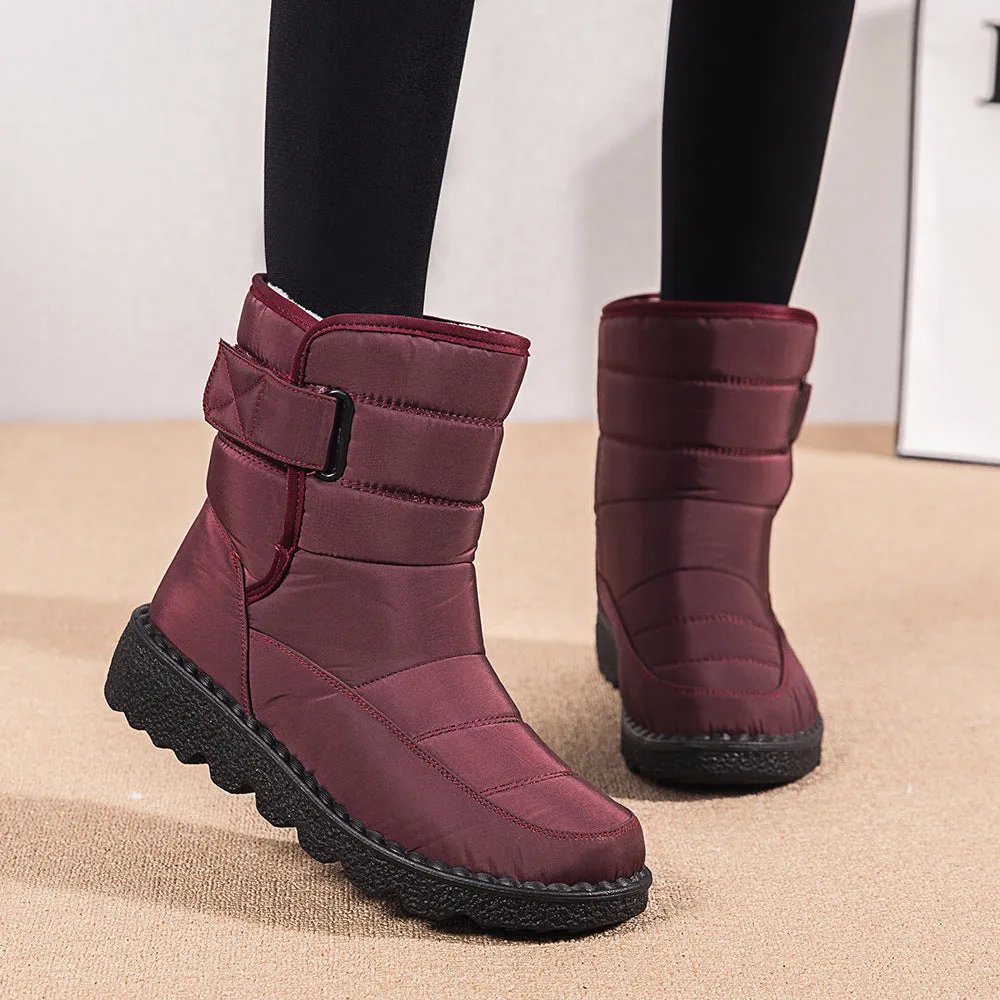 Damen Schneestiefel Winterstiefel Warm Gefütterte Schnürstiefel Winterschuhe Outdoor Rutschfest Stiefel Stiefeletten