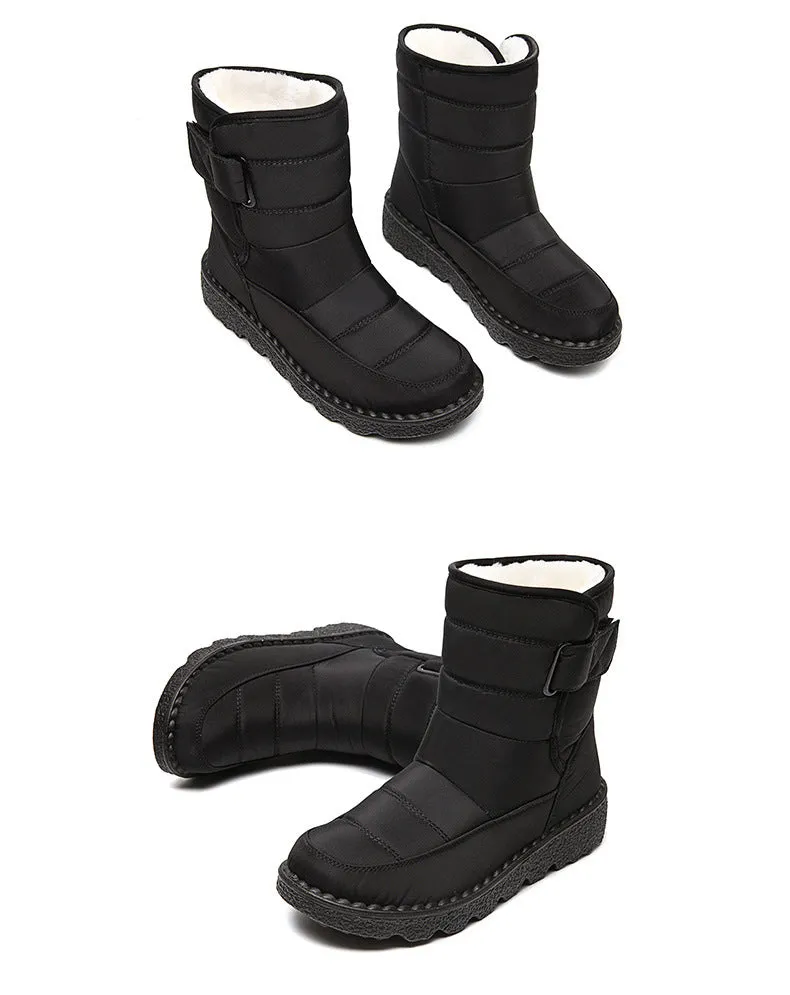 Damen Schneestiefel Winterstiefel Warm Gefütterte Schnürstiefel Winterschuhe Outdoor Rutschfest Stiefel Stiefeletten