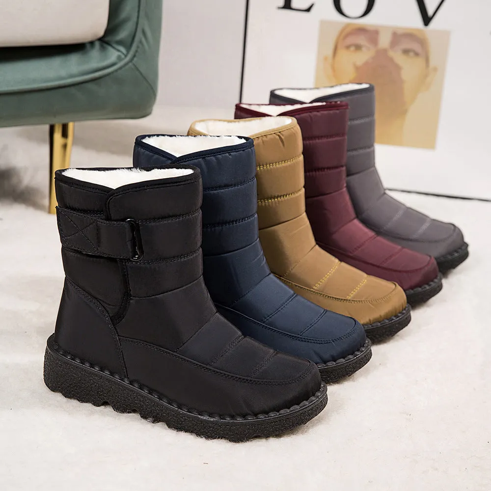 Damen Schneestiefel Winterstiefel Warm Gefütterte Schnürstiefel Winterschuhe Outdoor Rutschfest Stiefel Stiefeletten