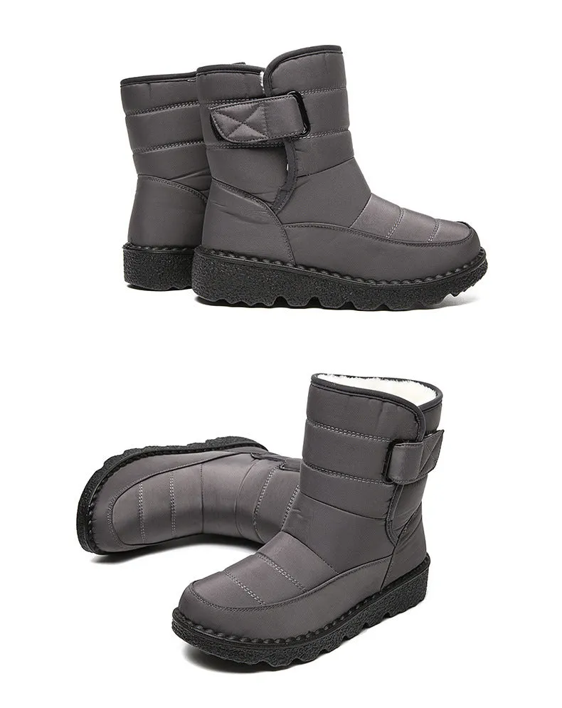 Damen Schneestiefel Winterstiefel Warm Gefütterte Schnürstiefel Winterschuhe Outdoor Rutschfest Stiefel Stiefeletten