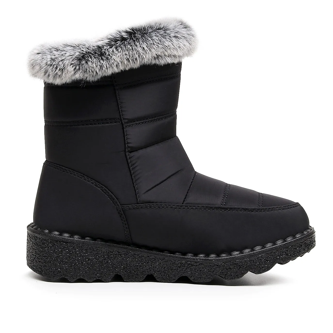 Damen Winter Schneestiefel mit warmem Futter, bequeme, rutschfeste Stiefeletten, wasserdichte Outdoor-Walking-Plattformschuhe