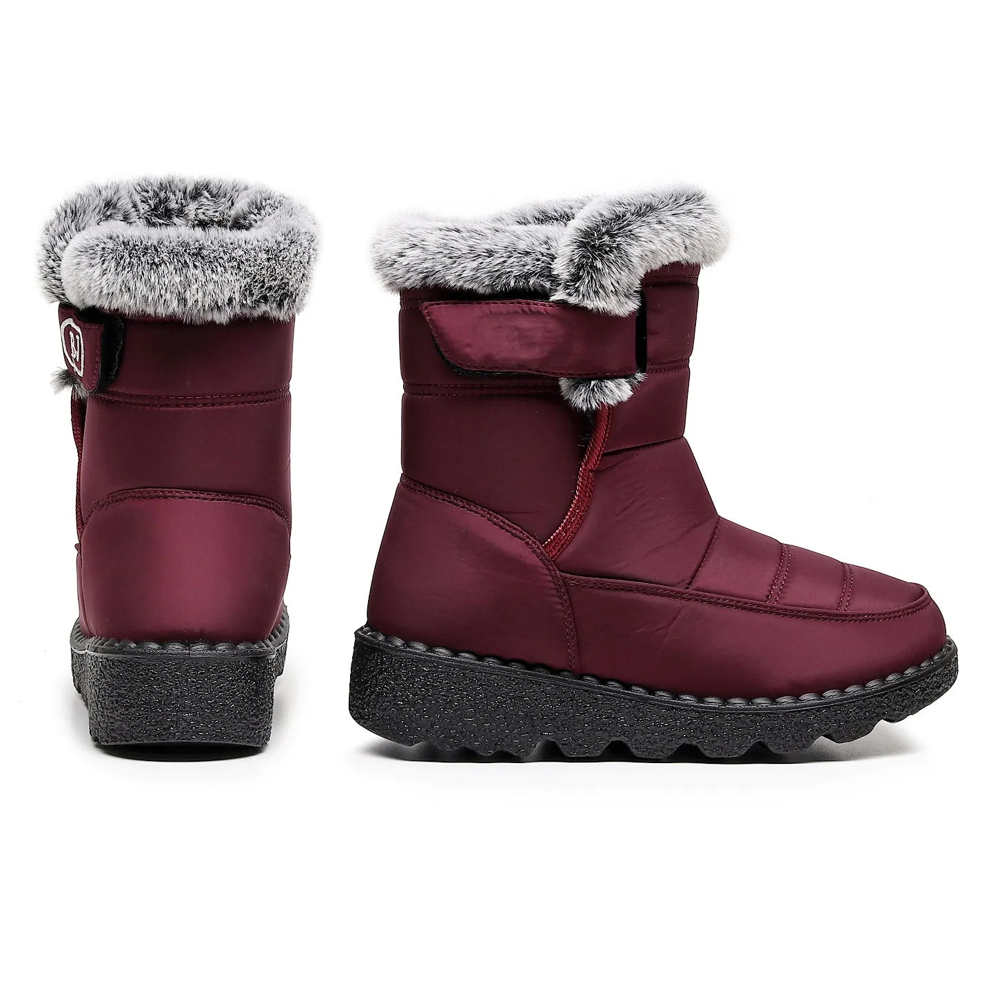 Damen Winter Schneestiefel mit warmem Futter, bequeme, rutschfeste Stiefeletten, wasserdichte Outdoor-Walking-Plattformschuhe