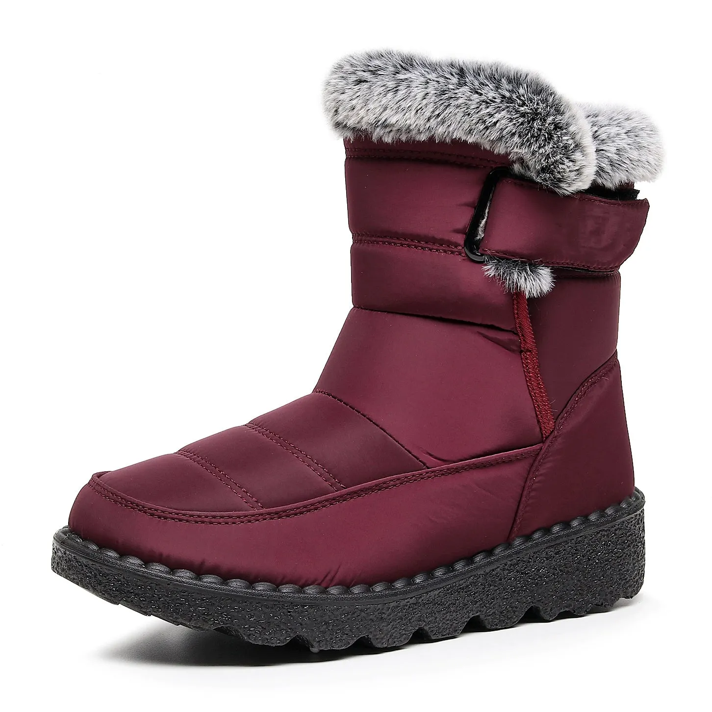 Damen Winter Schneestiefel mit warmem Futter, bequeme, rutschfeste Stiefeletten, wasserdichte Outdoor-Walking-Plattformschuhe