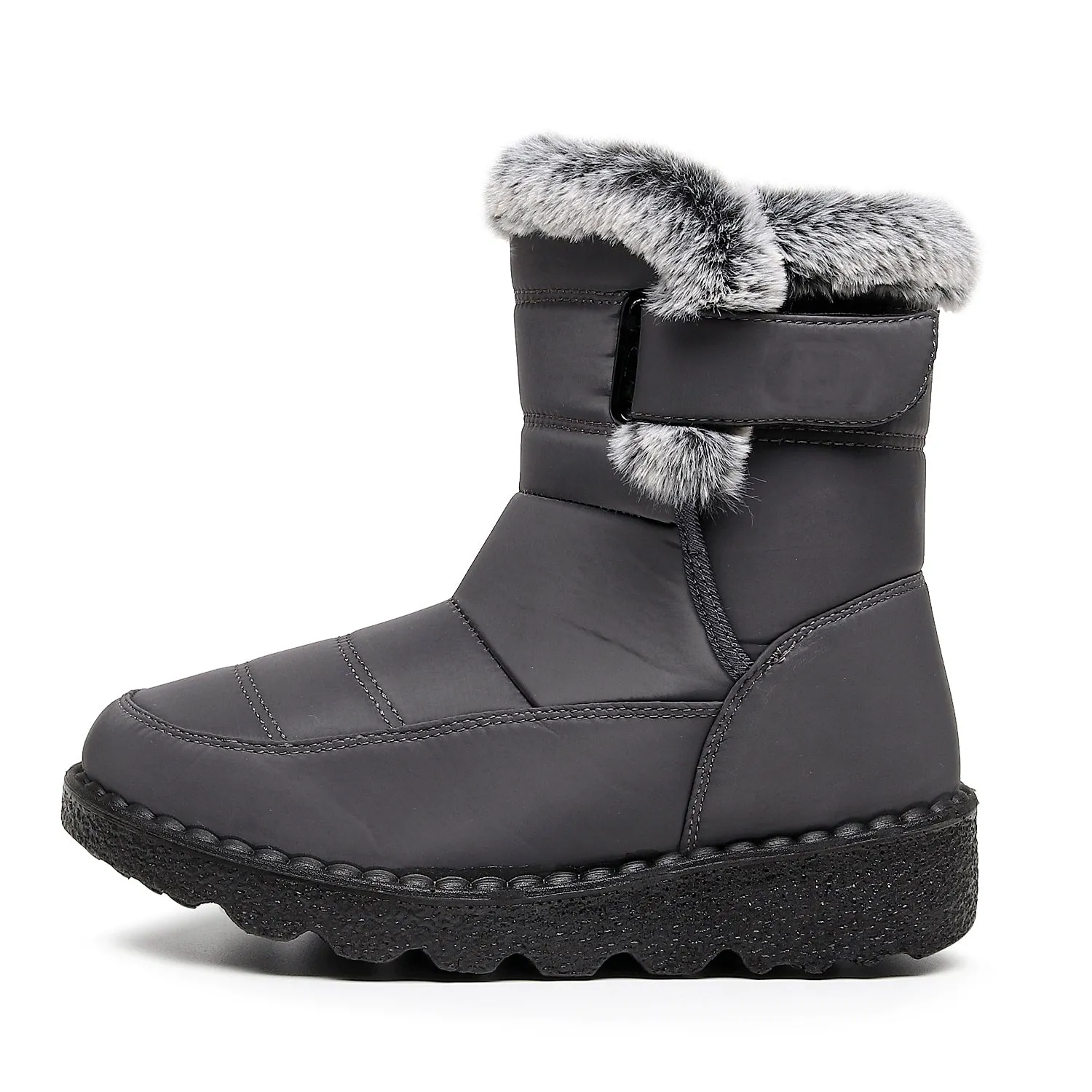 Damen Winter Schneestiefel mit warmem Futter, bequeme, rutschfeste Stiefeletten, wasserdichte Outdoor-Walking-Plattformschuhe