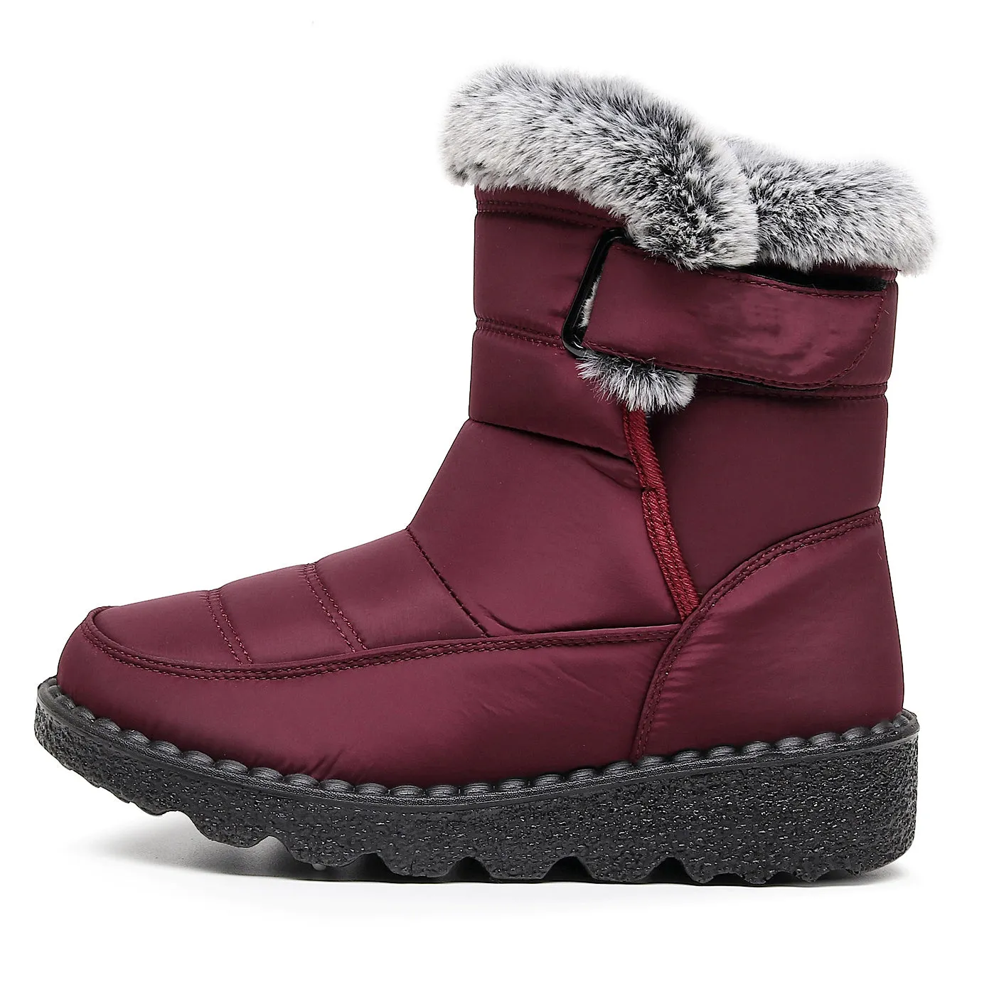 Damen Winter Schneestiefel mit warmem Futter, bequeme, rutschfeste Stiefeletten, wasserdichte Outdoor-Walking-Plattformschuhe