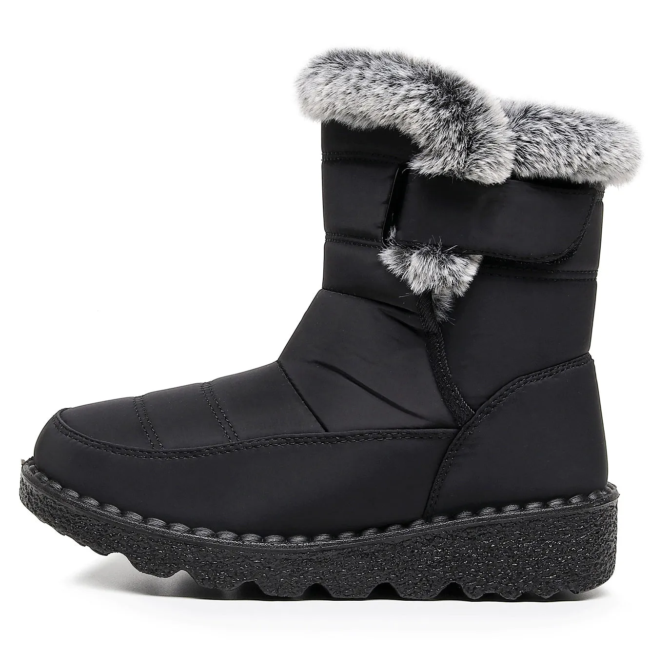 Damen Winter Schneestiefel mit warmem Futter, bequeme, rutschfeste Stiefeletten, wasserdichte Outdoor-Walking-Plattformschuhe