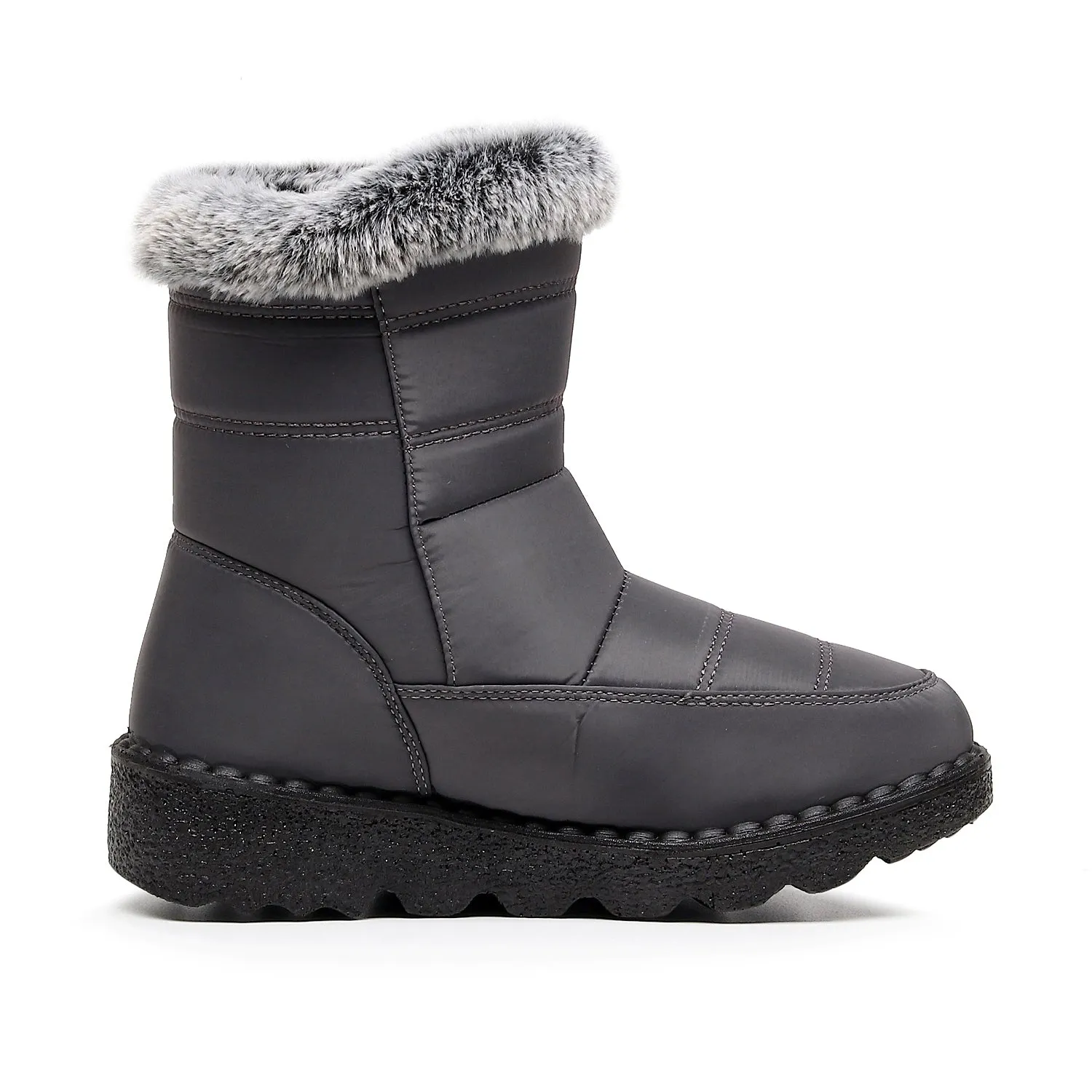 Damen Winter Schneestiefel mit warmem Futter, bequeme, rutschfeste Stiefeletten, wasserdichte Outdoor-Walking-Plattformschuhe