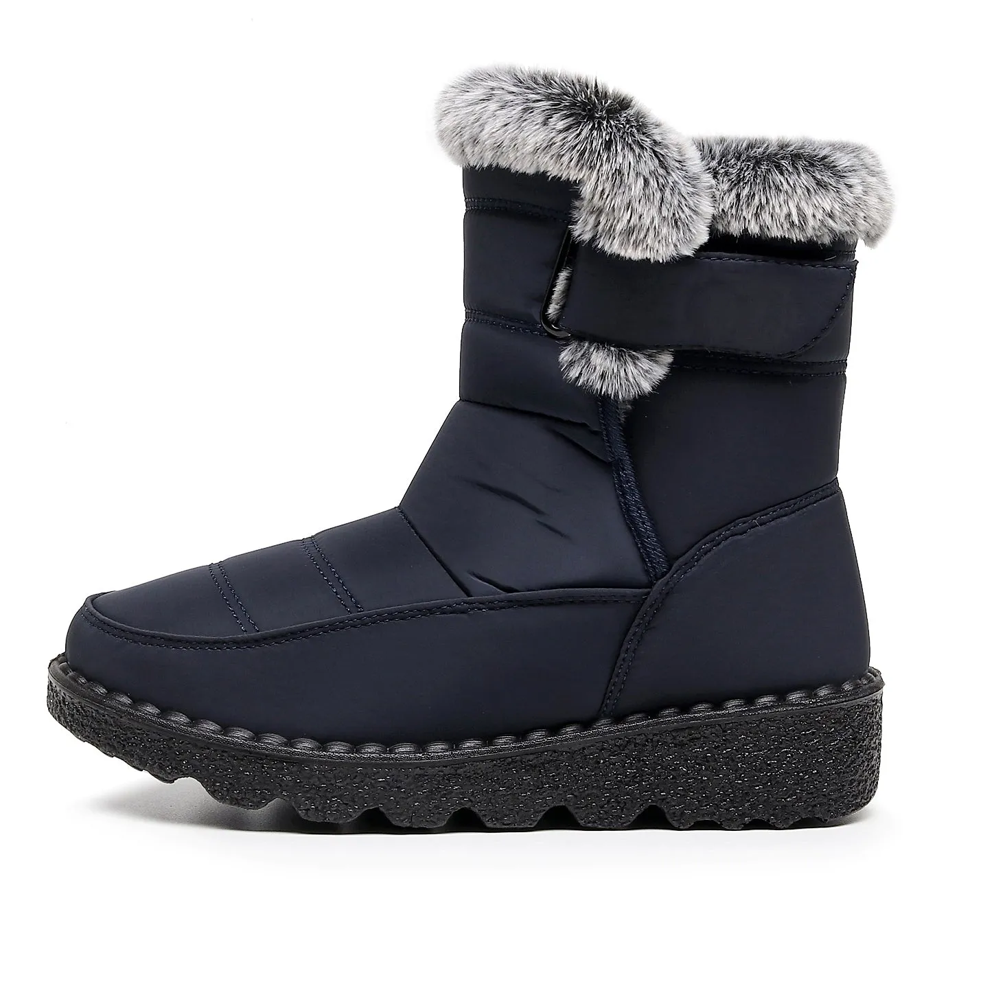 Damen Winter Schneestiefel mit warmem Futter, bequeme, rutschfeste Stiefeletten, wasserdichte Outdoor-Walking-Plattformschuhe