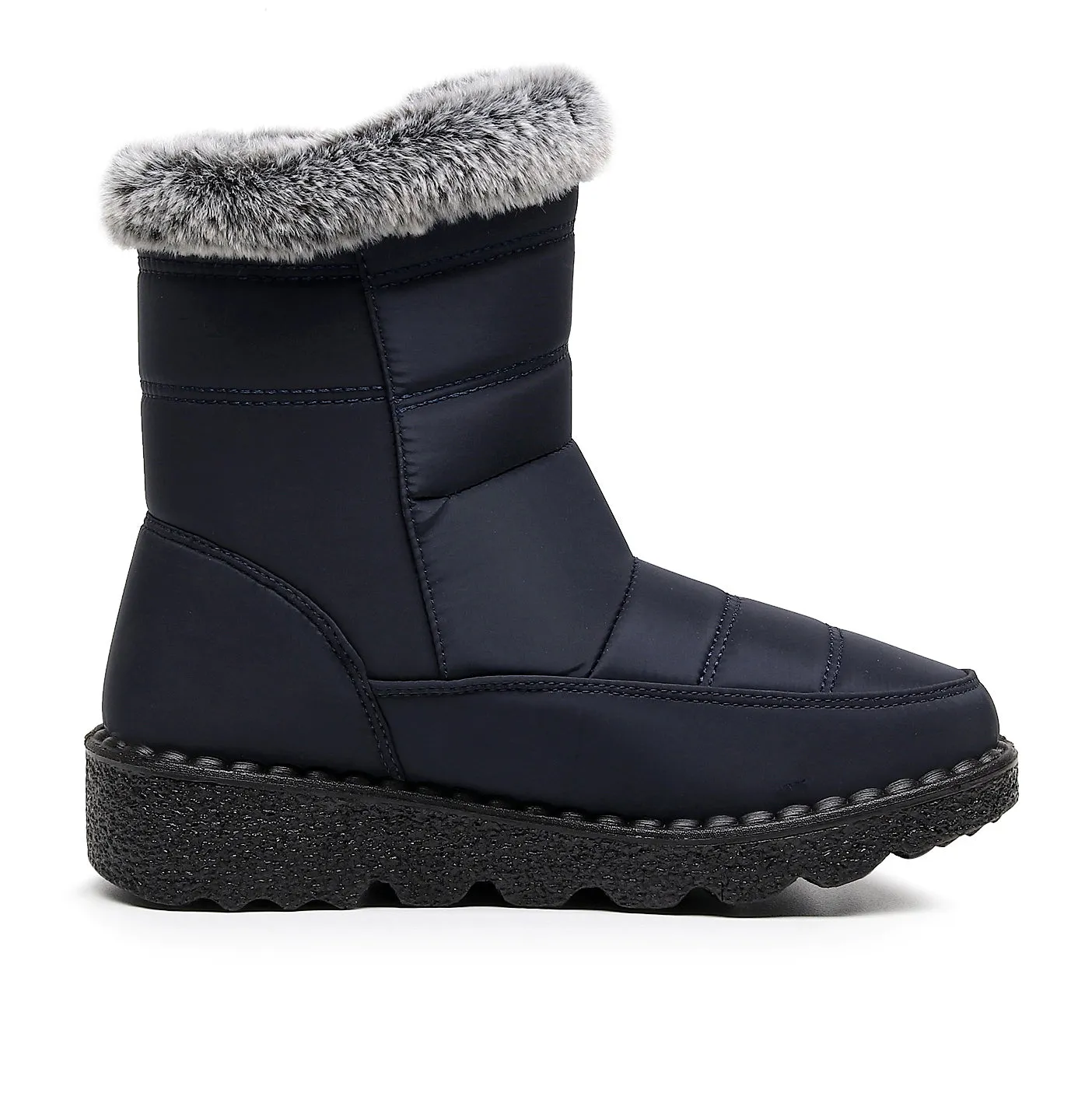 Damen Winter Schneestiefel mit warmem Futter, bequeme, rutschfeste Stiefeletten, wasserdichte Outdoor-Walking-Plattformschuhe