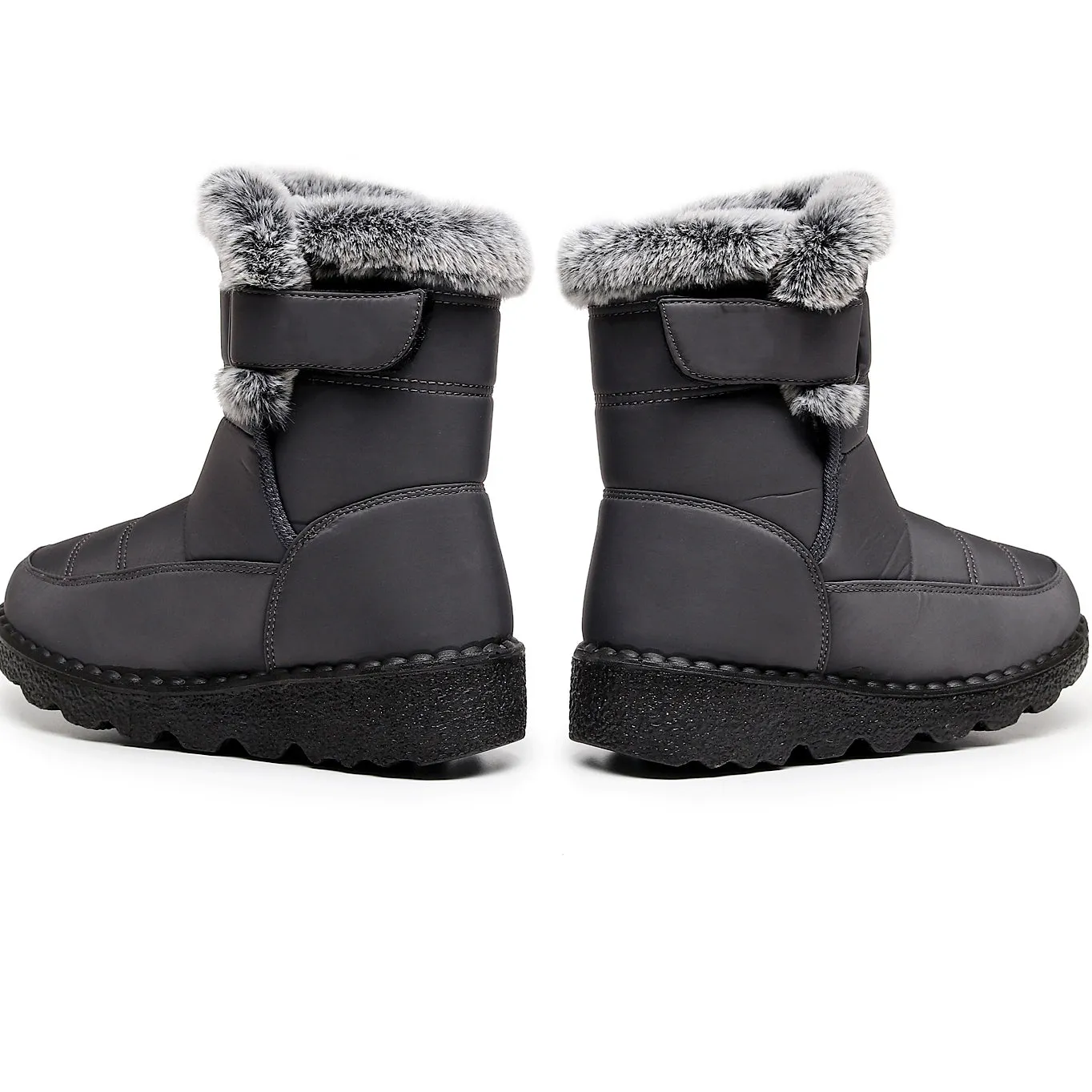 Damen Winter Schneestiefel mit warmem Futter, bequeme, rutschfeste Stiefeletten, wasserdichte Outdoor-Walking-Plattformschuhe