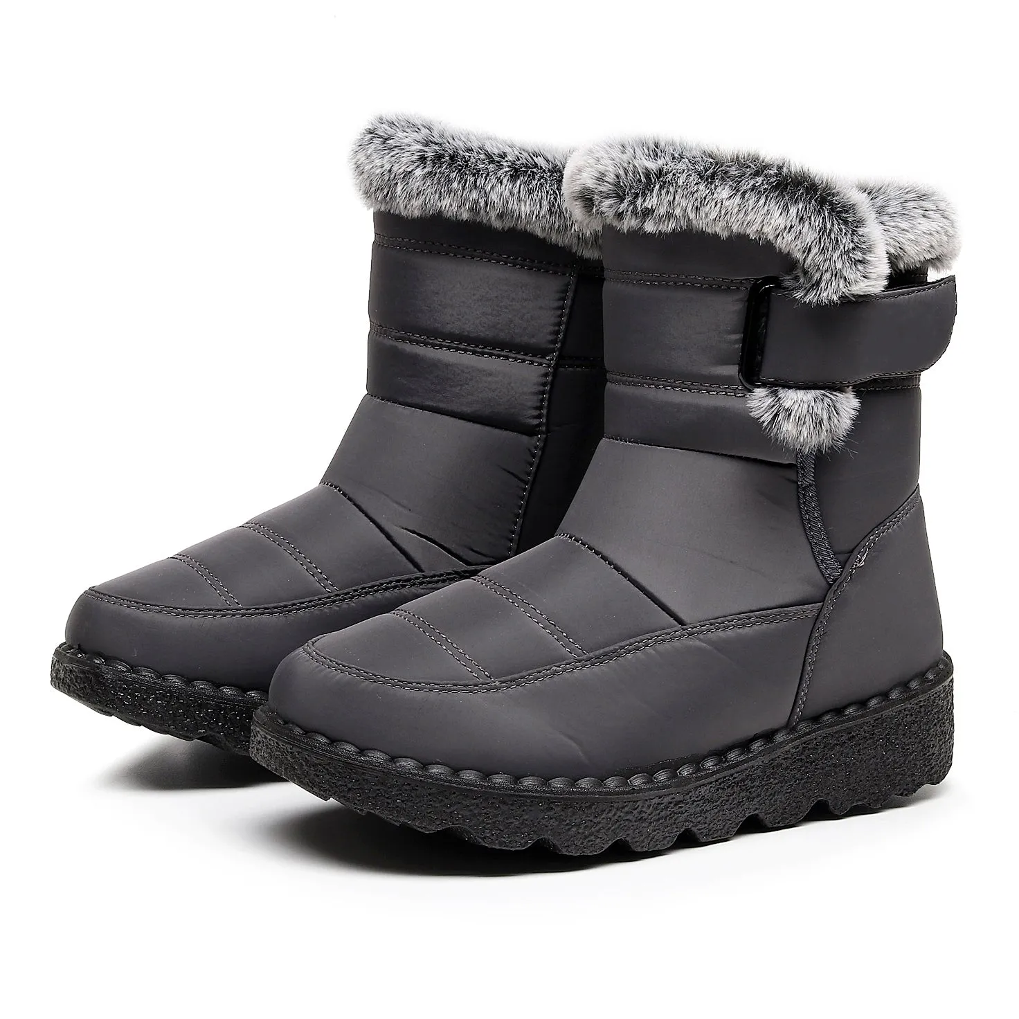 Damen Winter Schneestiefel mit warmem Futter, bequeme, rutschfeste Stiefeletten, wasserdichte Outdoor-Walking-Plattformschuhe