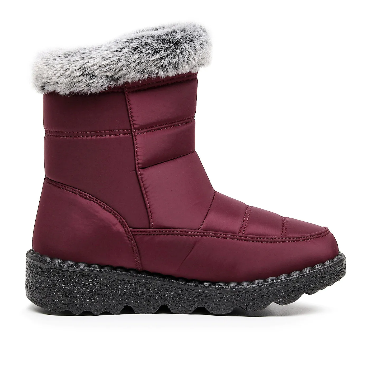 Damen Winter Schneestiefel mit warmem Futter, bequeme, rutschfeste Stiefeletten, wasserdichte Outdoor-Walking-Plattformschuhe