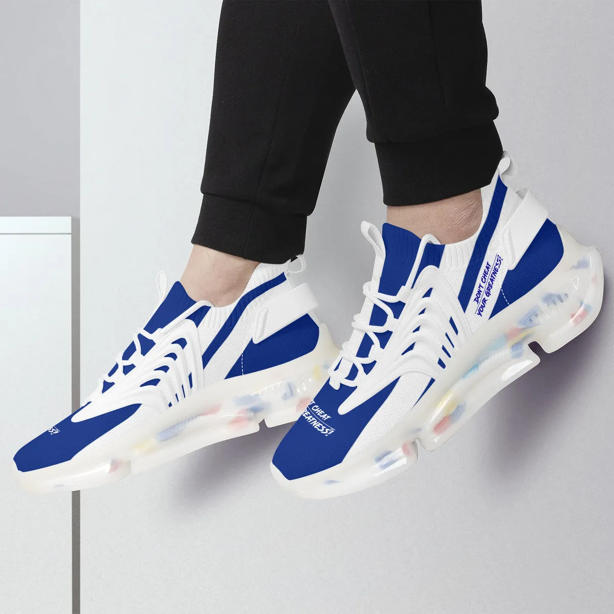 DCYG X2 Royal Blue  & White , Air Max React Sneakers - White