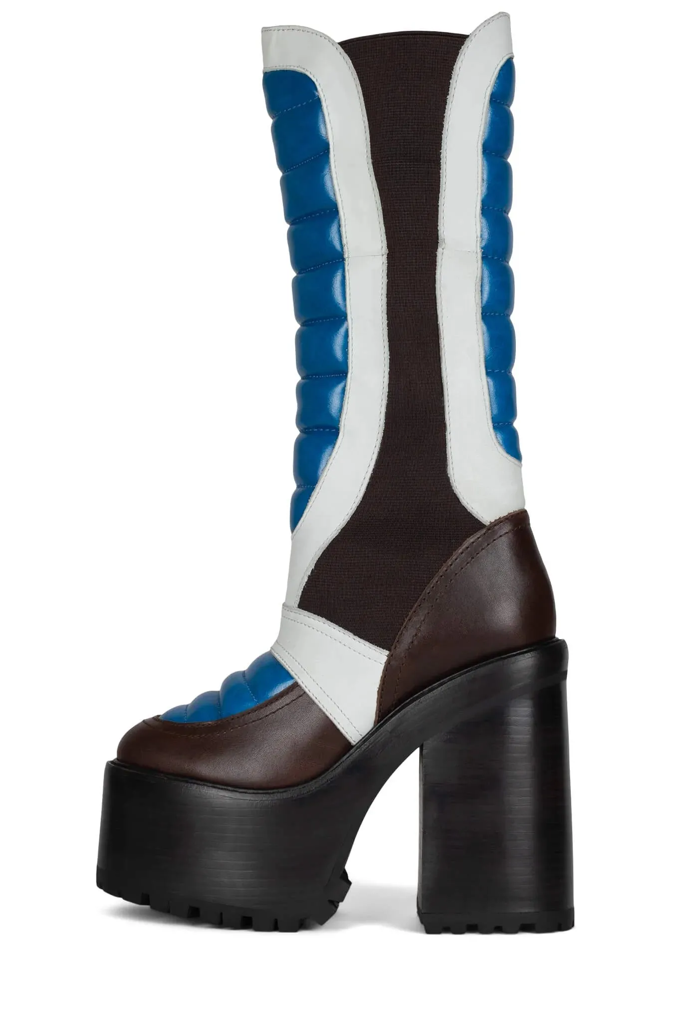 Dirt Bike Boots - Black/Blue/White