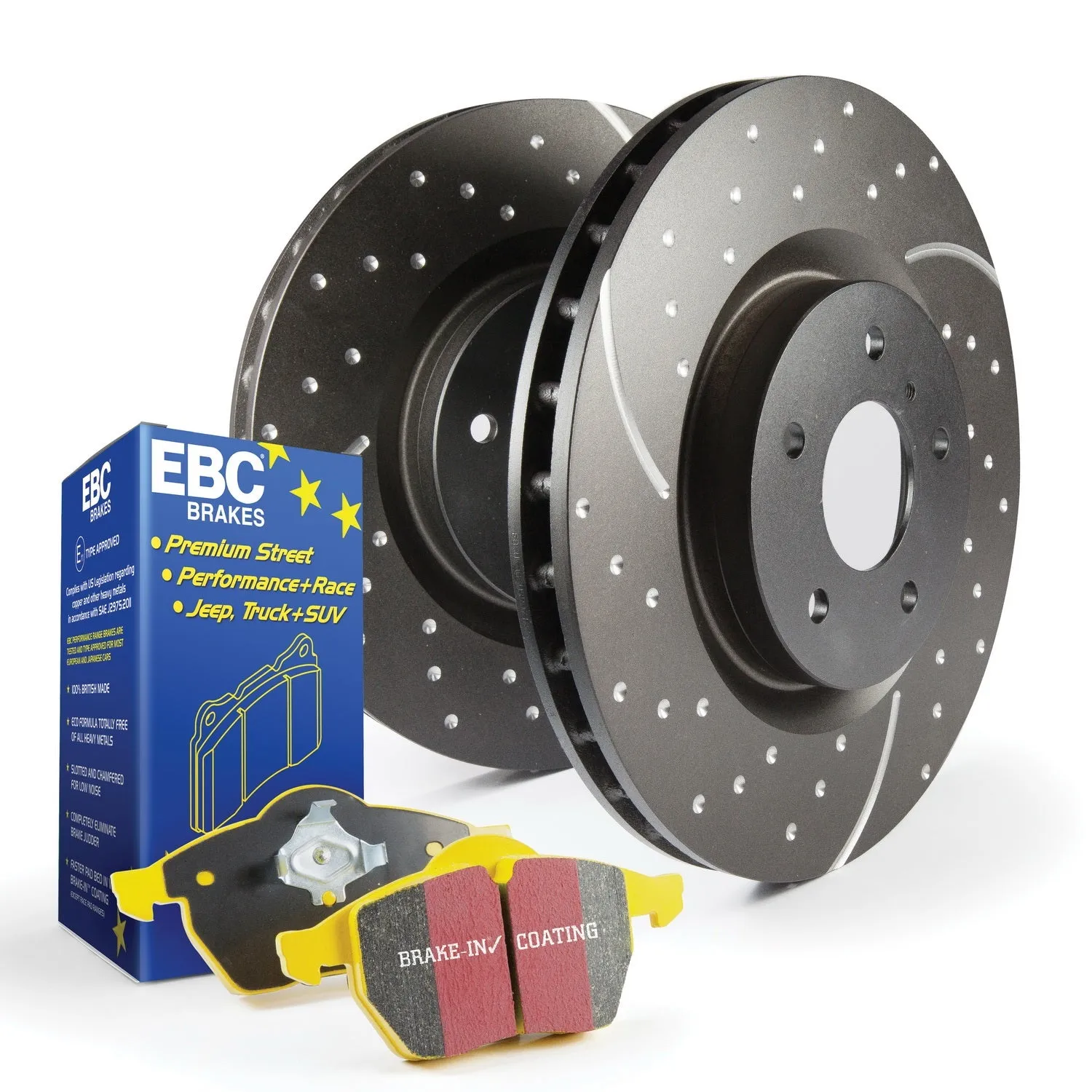 EBC Brakes S5KF1001 S5 Kits Yellowstuff And GD Rotors