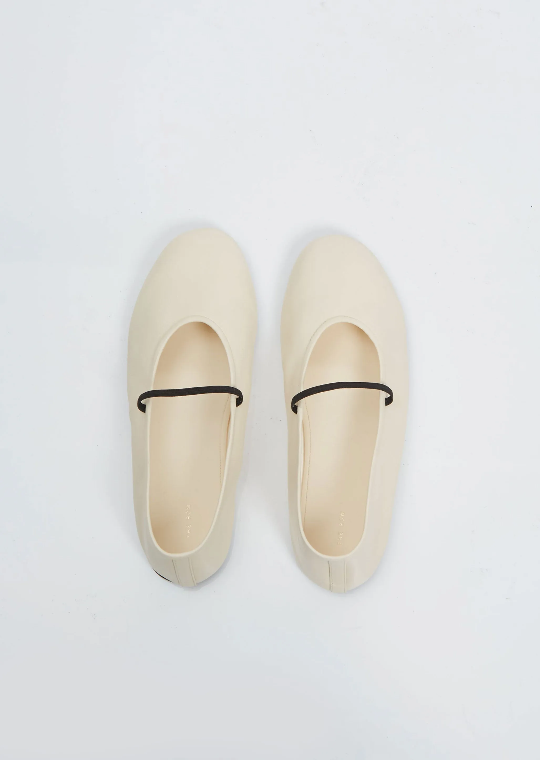 Elastic Ballet Flat — Milk