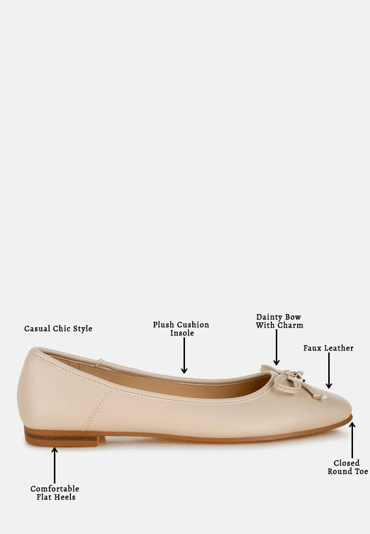 Enchanted Faux Leather Casual Ballerinas