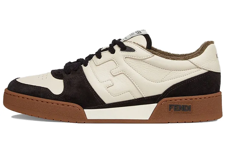 Fendi Match Skate sneakers, white/black/brown