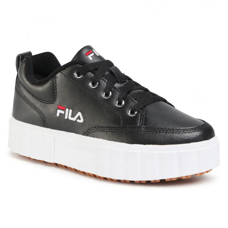 Fila scarpa sneakers da donna in pelle con zeppa Sandblast L 1011035.25Y nero