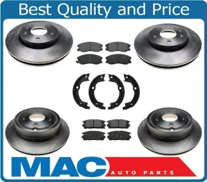 Front & Rear Rotors with Brake Pads Equinox Torrent 07-09 Vue 08-10 Xl-7 07-09