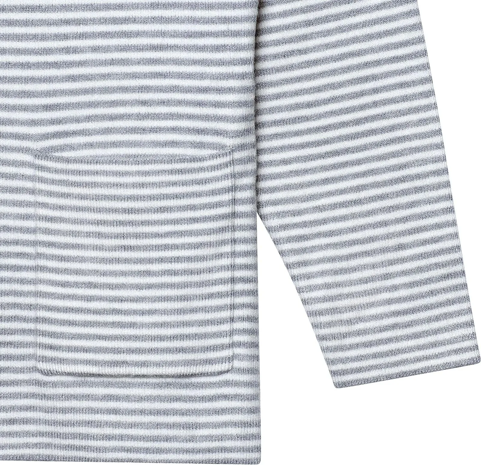 Gerber Baby Boys Striped Sweater with Pocket Gray Heather 24M