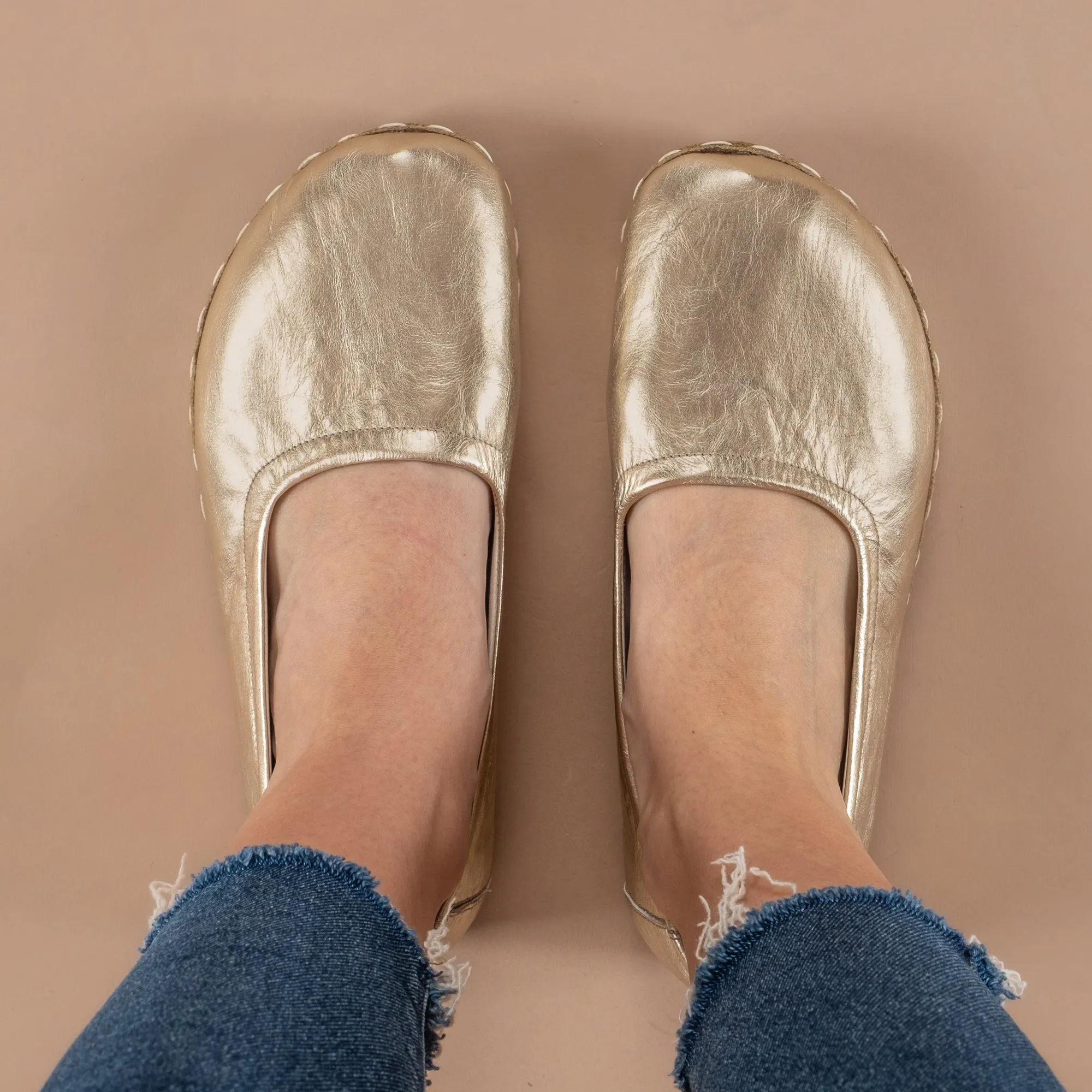 Gold Barefoot Ballet Flats