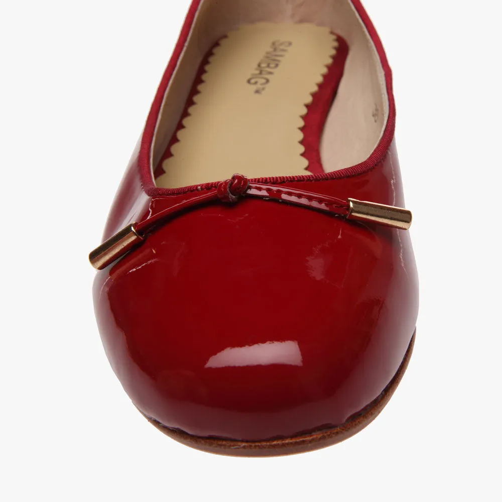 Grace Ruby Patent Leather Ballet Flat